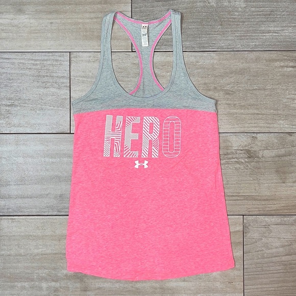 UNDER ARMOUR Breast Cancer “HERO” Racerback HeatGear Tank - Picture 3 of 9
